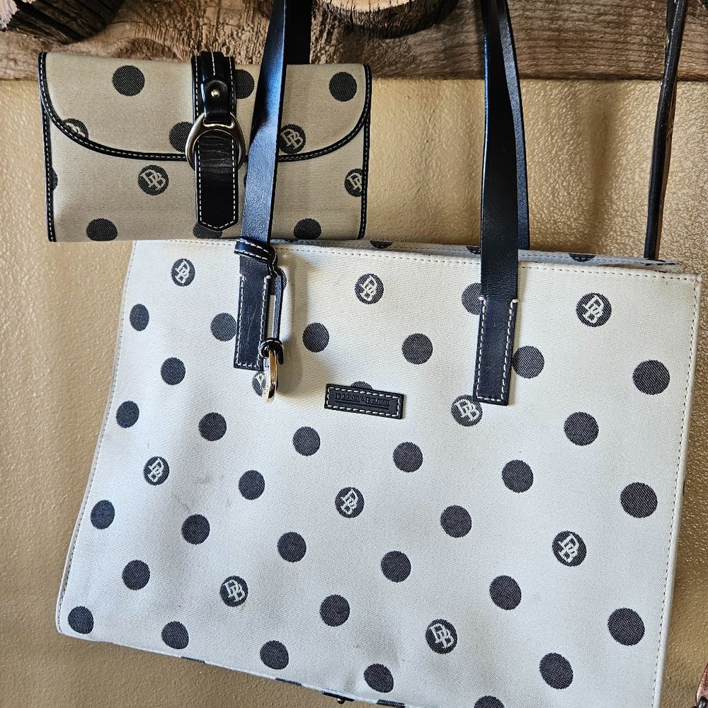 Dooney & Bourke Polka Dot Bag and Wallet